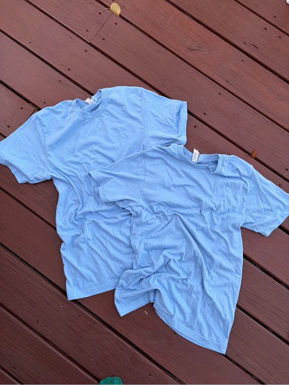 2pack-ameican apparel 60/40 blend tshirt size S